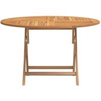 Berkfield Home Beautiful Folding Garden Table 120x75 cm Solid Wood Teak in Brown