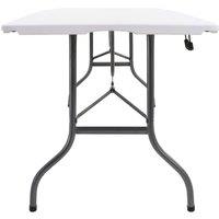 Berkfield Home Durable Folding Garden Table White 180x72x72 cm HDPE | Size: 180 x 72 x 72 cm