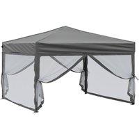 Berkfield Home Sturdy Folding Party Tent with Sidewalls Anthracite 3x3 m in Dark Grey