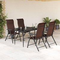 Berkfield Home Beautiful Folding Garden Chairs 4 pcs Brown Poly Rattan