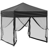 Berkfield Home Sturdy Folding Party Tent with Sidewalls Black 2x2 m
