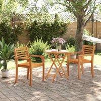 Berkfield Home Beautiful Folding Garden Table 70x75 cm Solid Wood Acacia in Brown | Size: 70x75 cm