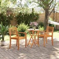 Berkfield Home Beautiful Folding Garden Table 60x75 cm Solid Wood Acacia in Brown | Size: 60x75 cm
