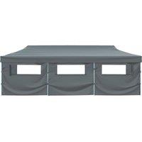 Berkfield Home Durable Folding Pop-up Party Tent with 8 Sidewalls 3x9 m Anthracite in Charcoal