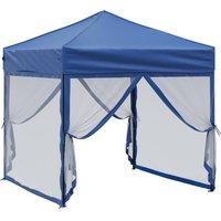 Berkfield Home Sturdy Folding Party Tent with Sidewalls Blue 2x2 m
