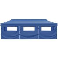 Berkfield Home Durable Folding Pop-up Party Tent with 8 Sidewalls 3x9 m Blue