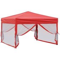 Berkfield Home Sturdy Folding Party Tent with Sidewalls Red 3x3 m