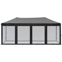 Berkfield Home Sturdy Folding Party Tent with Sidewalls Black 3x6 m