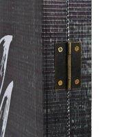 Berkfield Home Decorative Folding Room Divider 160x170 cm Feathers Black & White