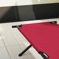 Berkfield Home Compact Folding Sun Bed with Carry Bag Red 600D Oxford Fabric