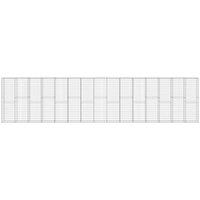 Berkfield Home Durable Gabion Wall with Covers Galvanised Steel 900x50x200 cm in Silver | Size: 900 x 50 x 200 cm
