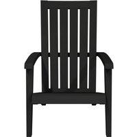 Berkfield Home Beautiful Garden Adirondack Chair Black Polypropylene