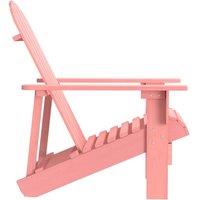 Berkfield Home Comfortable Garden Adirondack Chair Solid Fir Wood Pink