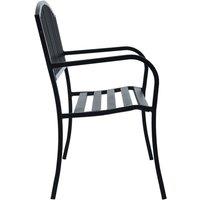Berkfield Home Durable Garden Bench 125 cm Black Steel