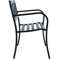 Berkfield Home Decorative Garden Bench 125 cm Black Steel