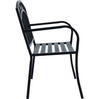 Berkfield Home Durable Garden Bench 125 cm Black Steel