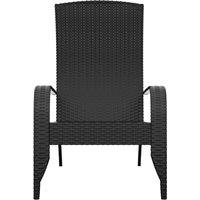 Berkfield Home Full Garden Adirondack Chair Black Poly Rattan