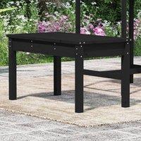 Berkfield Home Beautiful Garden Bench Black 80x44x45 cm Solid Wood Pine | Size: 80 x 44 x 45 cm