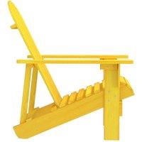 Berkfield Home Comfortable Garden Adirondack Chair Solid Fir Wood Yellow