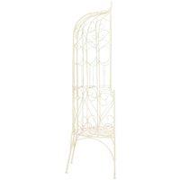Berkfield Home Decorative Garden Bench 95 cm Iron Antique White