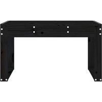 Berkfield Home Beautiful Garden Bench Black 80x38x45 cm Solid Wood Pine | Size: 80 x 38 x 45 cm