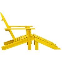 Berkfield Home Elegant Garden Adirondack Chair with Ottoman Solid Fir Wood Yellow