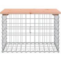 Berkfield Home Beautiful Garden Bench Gabion Design 63x44x42 cm Solid Wood Douglas in Brown | Size: 63 x 44 x 42 cm