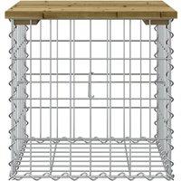 Berkfield Home Beautiful Garden Bench Gabion Design 43x44x42 cm Impregnated Wood Pine in Brown | Size: 43 x 44 x 42 cm