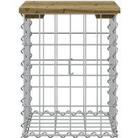 Berkfield Home Beautiful Garden Bench Gabion Design 33x31x42 cm Impregnated Wood Pine in Brown | Size: 33 x 31 x 42 cm