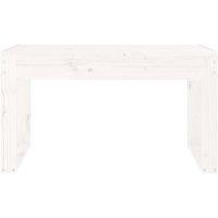 Berkfield Home Beautiful Garden Bench White 80x38x45 cm Solid Wood Pine | Size: 80 x 38 x 45 cm