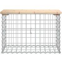 Berkfield Home Beautiful Garden Bench Gabion Design 63x31.5x42 cm Solid Wood Pine in Light Tan