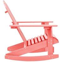 Berkfield Home Comfortable Garden Adirondack Rocking Chair Solid Fir Wood Pink