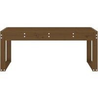 Berkfield Home Beautiful Garden Bench Honey Brown 110x38x45 cm Solid Wood Pine | Size: 110 x 38 x 45 cm