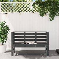 Berkfield Home Beautiful Garden Bench Grey 111.5x53x71 cm Solid Wood Pine