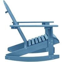 Berkfield Home Comfortable Garden Adirondack Rocking Chair Solid Fir Wood Blue