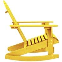 Berkfield Home Comfortable Garden Adirondack Rocking Chair Solid Fir Wood Yellow