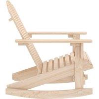 Berkfield Home Comfortable Garden Adirondack Rocking Chair Solid Fir Wood in Natural