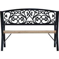 Berkfield Home Beautiful Garden Bench 120 cm Wood in Black