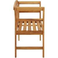 Berkfield Home Elegant Garden Bench 114 cm Solid Acacia Wood in Brown