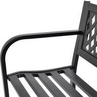 Berkfield Home Durable Garden Bench 118 cm Steel Black