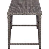 Berkfield Home Durable Garden Bench 120 cm Poly Rattan Grey