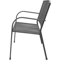 Berkfield Home Elegant Garden Bench 108 cm Steel & Mesh Anthracite in Black
