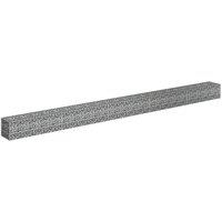 Berkfield Home Durable Gabion Raised Bed Galvanised Steel 450x30x30 cm in Silver | Size: 450 x 30 x 30 cm