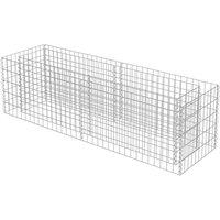 Berkfield Home Durable Gabion Raised Bed Galvanised Steel 180x50x50 cm in Silver | Size: 180 x 50 x 50 cm