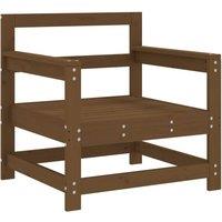 Berkfield Home Beautiful Garden Chairs 2 pcs Honey Brown Solid Wood Pine