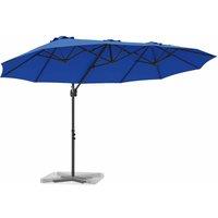 Berkfield Home Modern Garden Cantilever Parasol Azure blue 372 x 198 x 253 cm