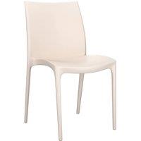 Berkfield Home Beautiful Garden Chairs 2 pcs Cream 50x46x80 cm Polypropylene in Beige | Size: 50 x 46 x 80 cm