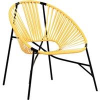 Berkfield Home Beautiful Garden Chair Set 3 pcs Black & Yellow Poly Rattan