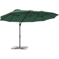 Berkfield Home Modern Garden Cantilever Parasol with Lock Green 372 x 198 x 253 cm