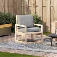 Berkfield Home Beautiful Garden Chair 57.5x63x76 cm Solid Wood Pine in Light Oak